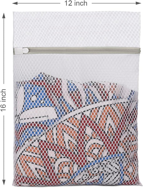 3Pcs Durable Honeycomb Mesh Laundry Bags,Reusable Washing Machine Wash Bags for Delicates 12 x 16 Inches (3 Medium)...