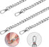Supkiir Purse Chain Strap, 3Pcs Luxury Fashion 47 Inche Replacement Flat Metal Chain with Buckles Set for DIY Shoulder Cross Body Bag Handbag Purs...