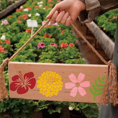 45pcs Flowers Stencils for Painting on Wood Crafts Reusable Tiny Cute Daisy Leaf Flower Stencil Art Paint on Wall Canvas Pattern Stencils for Card...