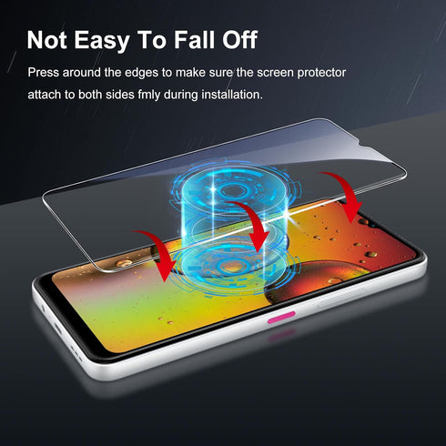 3 Pack For T-Mobile Revvl 7 5G Screen Protector Tempered Glass, 150° Curved Edge, HD Clear, Bubble-Free, Full Coverage, Screen Tempered Glass Prot...