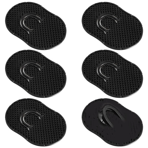 Pocket Palm Combs,6 Pieces Soft Portable Hand Comb,Pocket Beard Brush Massager Hair Brush Comb for Men and Pets(Black)...