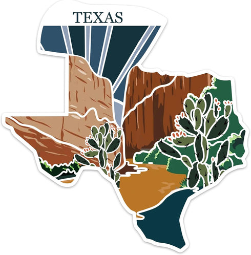 (3PCS) Retro Texas State Sticker, US States Sticker, US Map for Travel, Travel Sticker, Texas Travel Sticker, Map of The United States, USA Map, L...