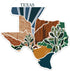 (3PCS) Retro Texas State Sticker, US States Sticker, US Map for Travel, Travel Sticker, Texas Travel Sticker, Map of The United States, USA Map, L...