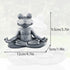 Zen yoga frog meditation frog miniature statue slimming frog fitness frog garden statue frog decoration for lawn & garden decoration (premium gray...