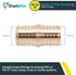 SharkBite 1-1/2 Inch Brass Crimp Coupling, PEX Pipe, PE-RT, UC0141...