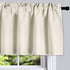 DONREN Cream Beige Curtain Valances for Kitchen 42 x 12 Inches Long Room Darkening Rod Pocket Valances (2 Panels)...