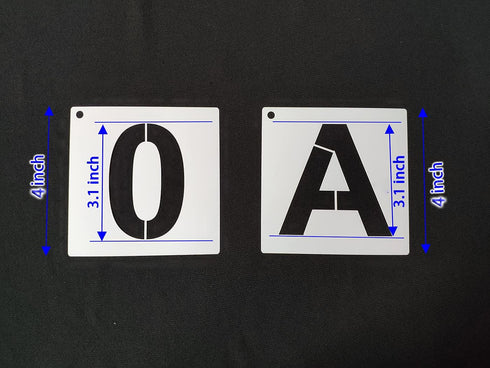 3 Inch Letter Stencils Kit, Alphabet Art Craft Stencils, Reusable Plastic Letters and Numbers Stencil Set for Wood, Wall, Fabric, Rock, Chalkboard...