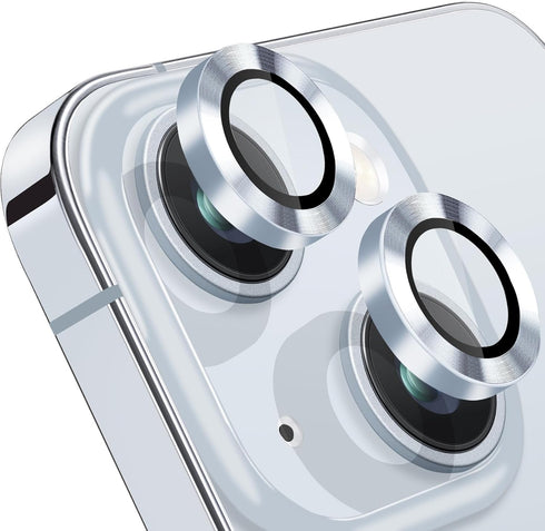 for iPhone 15 and iPhone 15 Plus Camera Lens Protector, Anti-Scratch Lens Cover 9H Tempered Glass Metal Camera Screen Protector Shockproof Camera ...