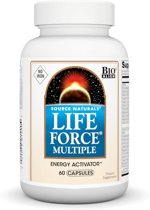 Source Naturals Life Force Multiple Iron Free Daily Multivitamin High Potency Essential Vitamins, Minerals, Antioxidants & Nutrients - Energy & Im...