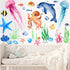 4 Sheets Ocean Fish Wall Decals Stickers Sea Wall Decal Stickers Removable Sea Life Marine Animal Sticker Underwater Ocean Creatures Decor for Kid...