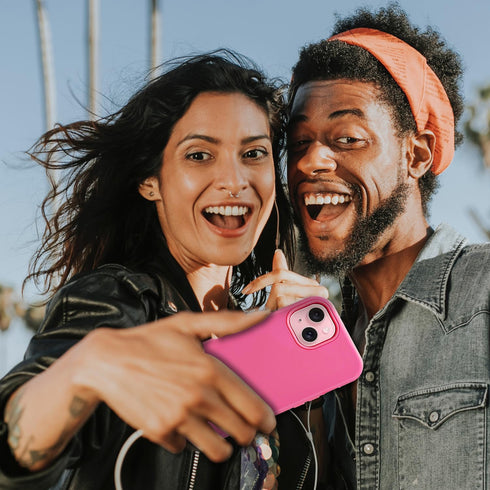 Coolwee Full Body Protective Hybrid 3 Layers Rugged for iPhone 15 Hot Pink Case - 6.1 inch, Heavy Duty Shockproof for Girls with Camera & Screen P...