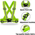 2 Pack Hi Vis Safety Vests - Adjustable Bright Neon Color High Visibility Reflective Safety Straps Gear for Traffic Control, Running, Cycling...
