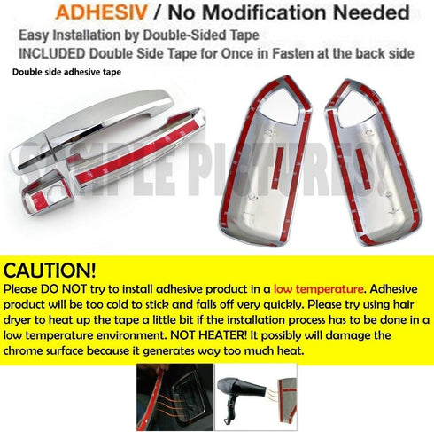 Quality Accessories Glossy Blackout Handle Covers Compatible with Nissan Titan+Nissan Armada...