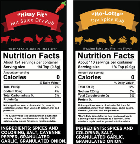 Lillie's of Charleston All Purpose Seasoning 2 pk | Ho-Lotta (Mild) + Hissy Fit (Hot) | Great for Pork Chicken Steak Ribs Popcorn Eggs | Keto Non-...
