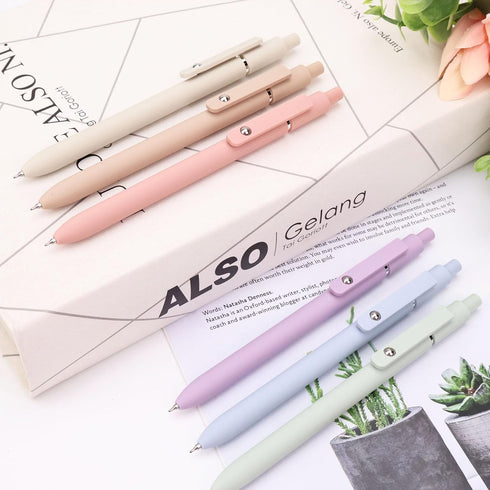 6Pcs Cute Gel Pens, 0.5mm Fine Point Smooth Writing Pens, Aesthetic Pens for Journaling Note Taking, Office School Supplies, Gifts for Women...