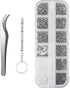 1100Pcs Eyeglasses Repair Kit, Tiny Sunglasses Screws, Glasses Screws and 5 Pairs Nose Pads with Micro Screwdriver Tweezer for Watch Clock Spectac...