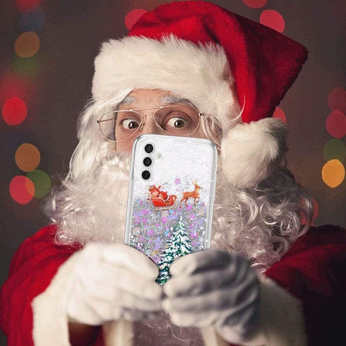 for Galaxy A14 5G Phone Case Samsung Galaxy A14 5G Case Christmas Cover Glitter Sparkle Liquid Floating Case Shockproof Clear Soft TPU Bumper Case...