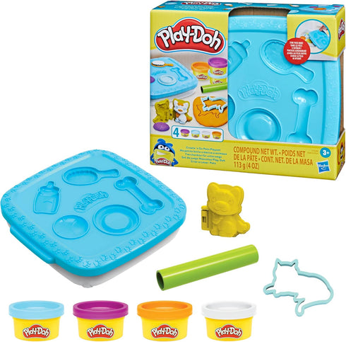 Play-Doh Create ‘n Go Pets Playset, Set with Storage Container, Arts and Crafts Activities, Kids Toys for 3 Year Olds and Up...
