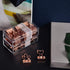 Cactus Binder Clips with Cute Rose Gold Medium Binder Clips in Acrylic Crystal Box for Office School and Home Supplies...