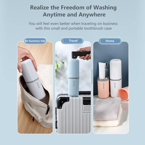 2PCS Toothbrush Travel Case,Multi-Function Portable Toothbrush Cover,Dustproof Toothbrush Holder,Suitable for Business Camping Travel or Daily Use...