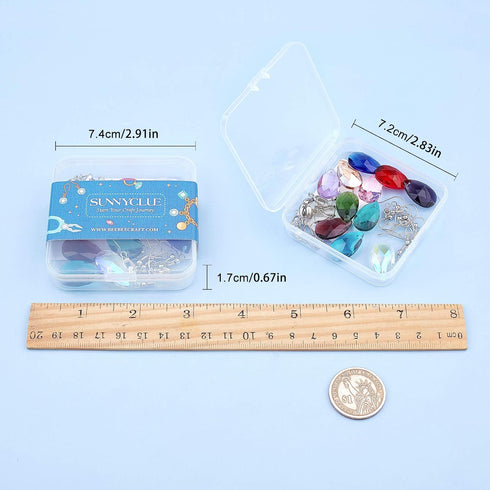 SUNNYCLUE 1 Box DIY 12 Pairs Clip On Earrings Pink Themed Clip On Earring Making Kit for Little and Women Jewelry Making Supplies...