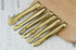 Gold Plated Mini Serving Tongs Set 6-Inch Appetizers Tongs Stainless Steel Small Sugar Cube Tongs Ice Tongs, Set of 6...