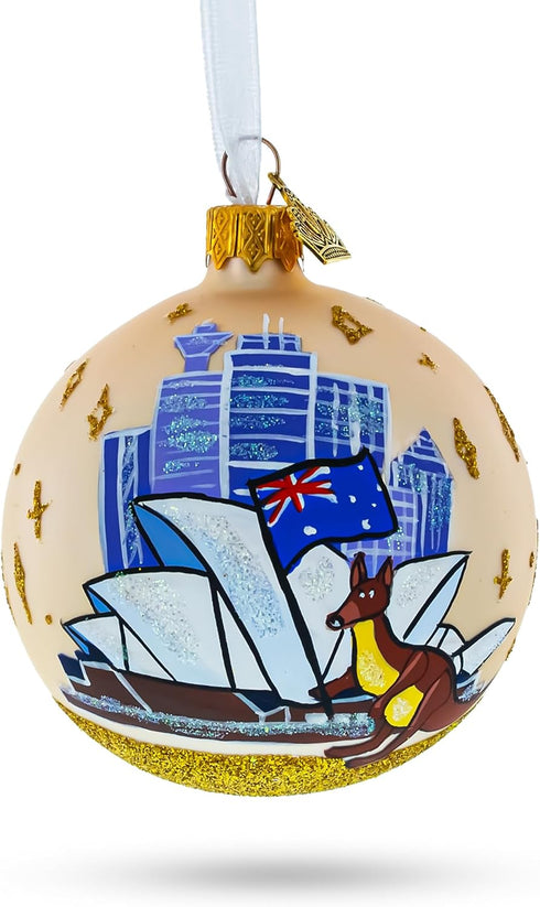 Sydney Opera House, Australia Glass Christmas Ornament 3.25 Inches...