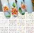 Flowers Nail Art Stickers Spring Blossom Water Transfer Nail Decals Flowers Water Transfer Nail Stickers Yellow Flowers Nail Art Design Decals for...
