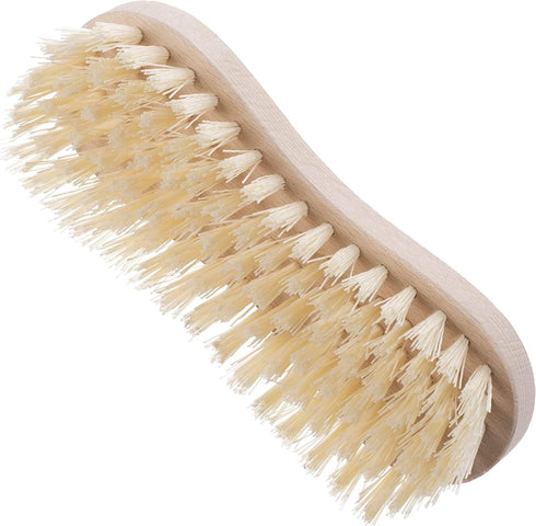 Konex Fiber Economy Utility Cleaning Brush. Heavy Duty Scrub Brush with Wood Handle. (Peanut 2 Pack)...