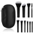 10 Pcs Travel Makeup Brush Set Mini Makeup Brushes Travel Size With Pack Portable Small Eyeshadow Eye Lipstick Foundation Brush Shadow Contour Blu...