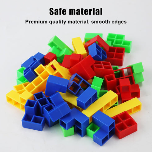 48pcs Block Stacking Toy with 22pcs Cards & Turntable Balance Board Game Building Block Toy for Kids Adults Family Party Games...
