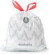 Brabantia PerfectFit Trash Bags (Size B/1.3 Gal) Thick Plastic Trash Can Liners with Drawstring Handles (40 Bags)...