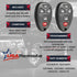 Car Key Fob Keyless Entry Remote fits Chevy Impala Monte Carlo/Cadillac DTS/Buick Lucerne (OUC60270, OUC60221), Set of 2...