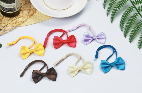 6 Pieces Chicken Bow Ties Chicken Collar Rooster Collar Crow Collar Rooster Hamster Bow Parrot Bow Bird Bow Small Animal Bow-15...