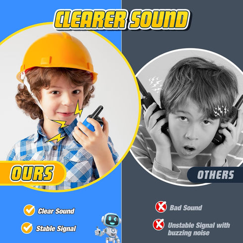 Kids Walkie Talkies Toys for Boys: comedyfun Mini Robots Walkies Talkies 2 Pack Birthday Gifts for 3 4 5 6-8 Year Old Boys Toys for 4 5 6 7 8-10 Y...