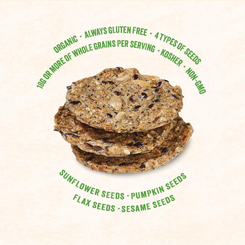 Mary's Gone Crackers Super Seed Crackers, Organic Plant Based Protein, Gluten Free, Basil & Garlic, 5.5 Ounce (Pack of 1)...