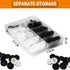 162 PCS Mixed Resin Sewing Buttons, Eco-Friendly 1 inch Buttons with Compartmentalized Storage Box Black Buttons, 4 Holes 5 Sizes DIY White Button...