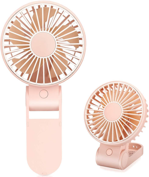 TriPole Mini Handheld Fan USB Portable Fans Rechargeable Battery Operated Foldable Desk Fan 3 Speed Hanging Personal Fan for Home Office Indoor Us...