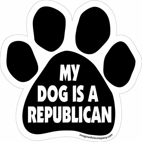 Imagine This Paw Car Magnet, My Dog is a Republican, 5-1/2-Inch by 5-1/2-Inch...