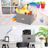 Linen Fabric Collapsible Storage Bins with Removable Lids and Handles, Washable Storage Box Containers Baskets Cube with Cover for Bedroom,Closet,...