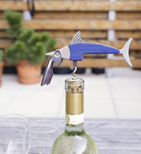 Kikkerland – Bottle Opener, Wood, Blue, 7 x 1.7 x 20.5 cm...