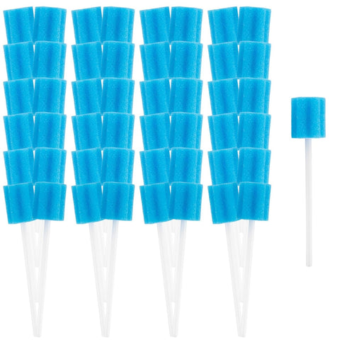 50 Oral Cleaner Swabs Disposable Sponge - Toothettes Mouth Swabs Swabsticks for Elderly Dry Mouth Waterless Toothbrushes on the go Mini Pet Childr...