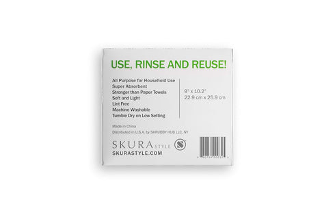 Skura Style WIPE ENVY™ All Purpose Lint Free Microfiber Reusable Cleaning Wipes – White, 10 Count...