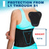 AVESTON Back Brace for Lower Back Pain Relief 6 ribs Belt with Lumbar Pad Support for Men/Women Light Thin Orthopedic Rigid Adjustable Brace Herni...