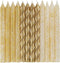 Dazzling Glitter & Gold Spiral Birthday Candles - 24ct Assorted Pack - Premium Quality, Long-Lasting & Elegant Design - Ideal for All Occasions...