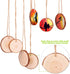 Fuyit Wood Slices 30 Pcs 2.0-2.4 Inches Craft Wood kit Unfinished Predrilled Tree Slices with Hole, Wooden Circles for Arts and Crafts Christmas O...