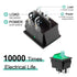 QTEATAK KCD4 2Pcs DC 12V-24V 30A DPST 4-Pin 2 Position ON/Off Boat Rocker Toggle Switch with Green LED Light (Only for DC12-24V)...