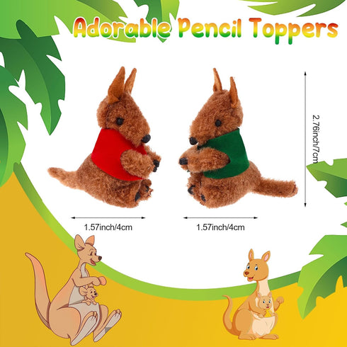 20Pcs Kangaroo Clip Buddy Kangaroo Clip Kangaroo Stuffed Animal Pencil Toppers Kangaroo Prizes Fuzzy Kangaroo Hugger Clip Animal Plush Pencil Clip...