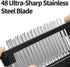 JY COOKMENT Meat Tenderizer with 48 Stainless Steel Ultra Sharp Needle Blades, Kitchen Cooking Tool Best for Tenderizing, BBQ, Marinade...