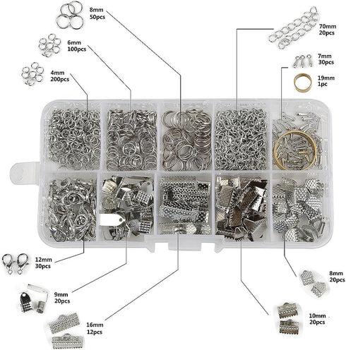 Expo International Jewelry 10 Rhodium Plated Items | Rhodonite Findings Kit...